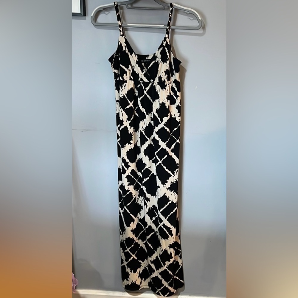 INC International Concepts Black & Tan Maxi Dress Size Small